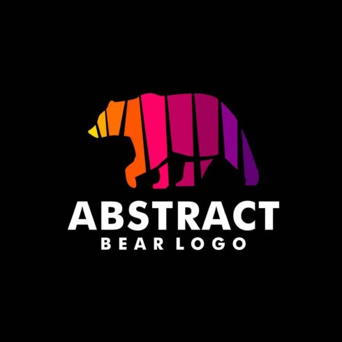 abstract bear logo - vector cover image.