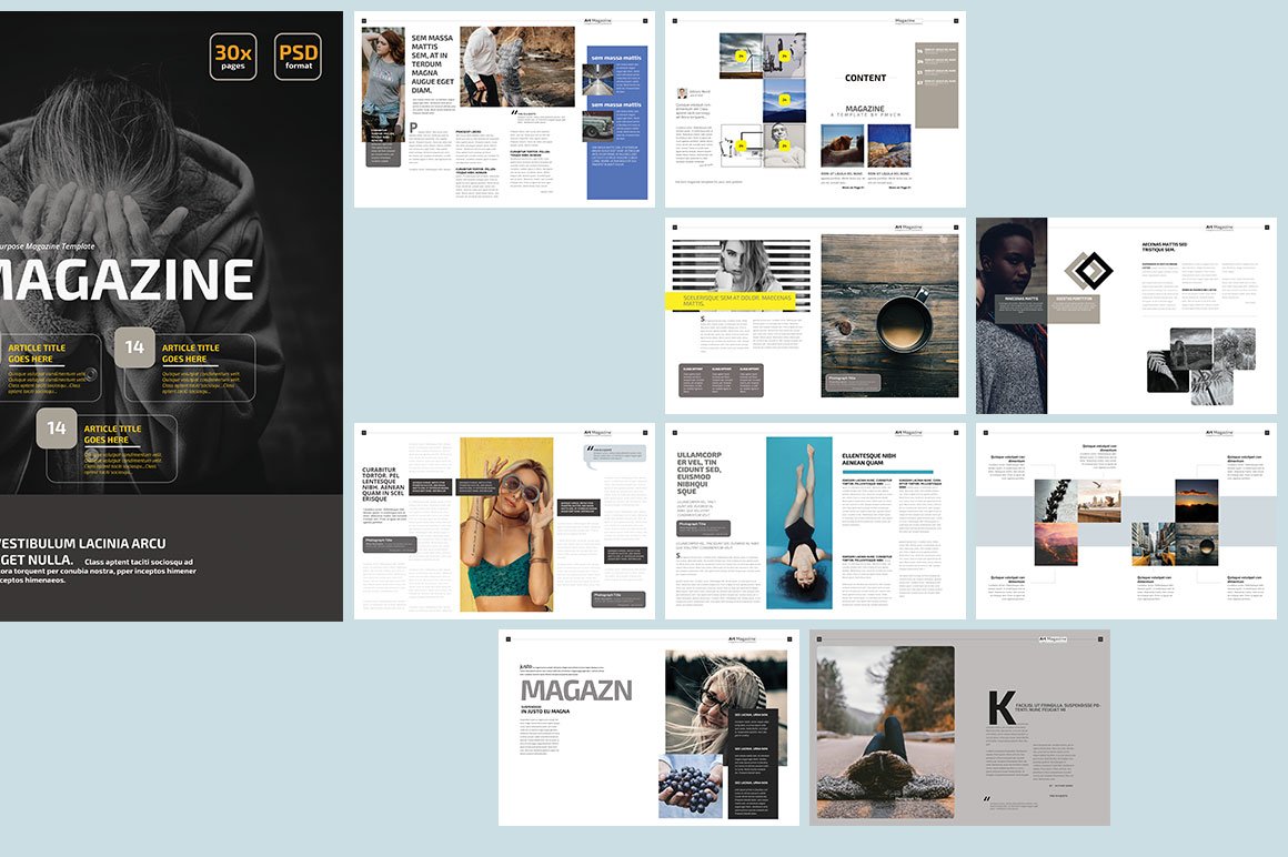 Magazine Template 01 preview image.