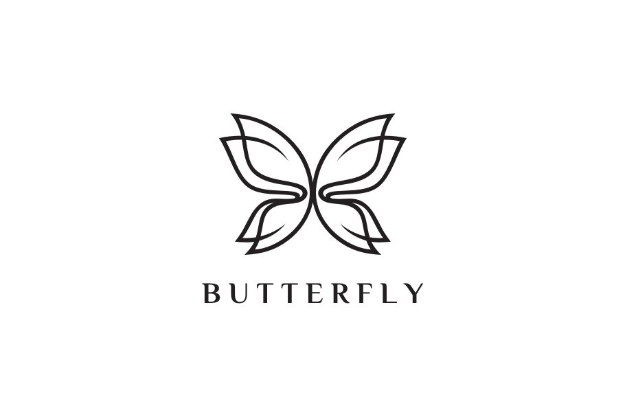 Black Butterfly Logo Set Vector Illustration Stock Vector (Royalty Free)  504832135 | Shutterstock