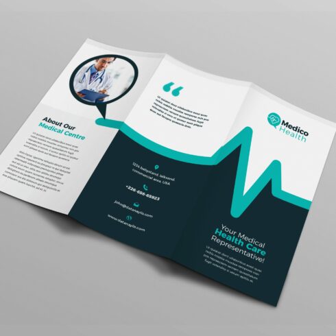 Medical Healthcare Tri-Fold Brochure cover image.