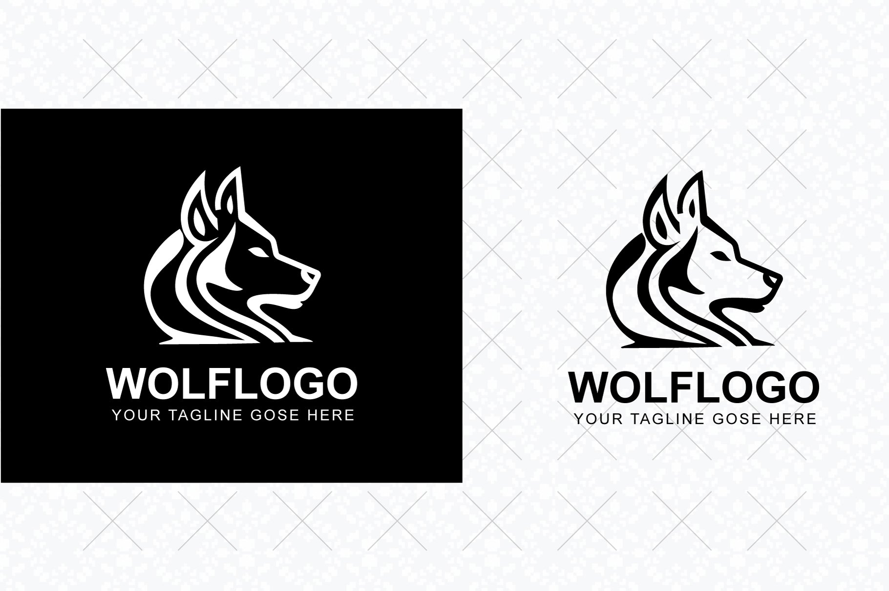 Wolf Logo Template preview image.