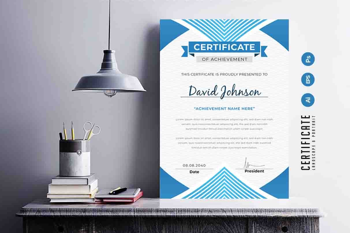 382. Modern Certificate Template preview image.