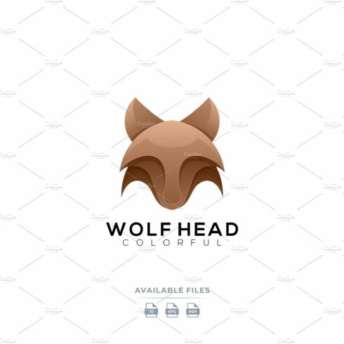 head face wolf logo gradient cover image.