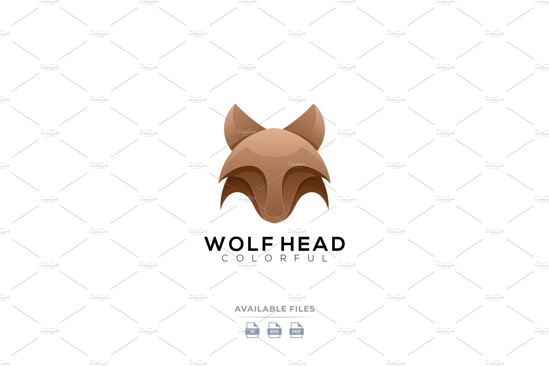 head face wolf logo gradient cover image.