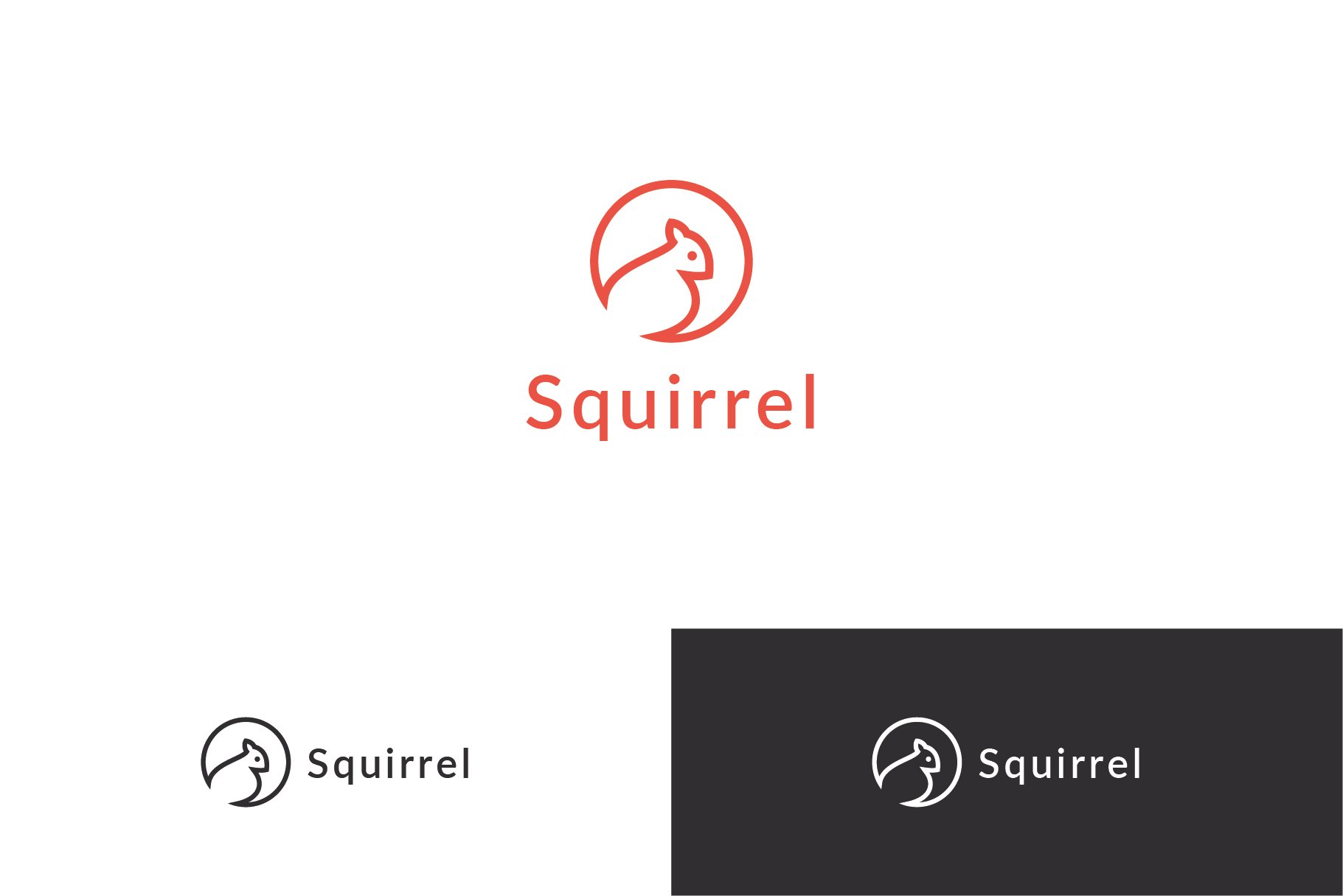 Squirrel Logo Template preview image.