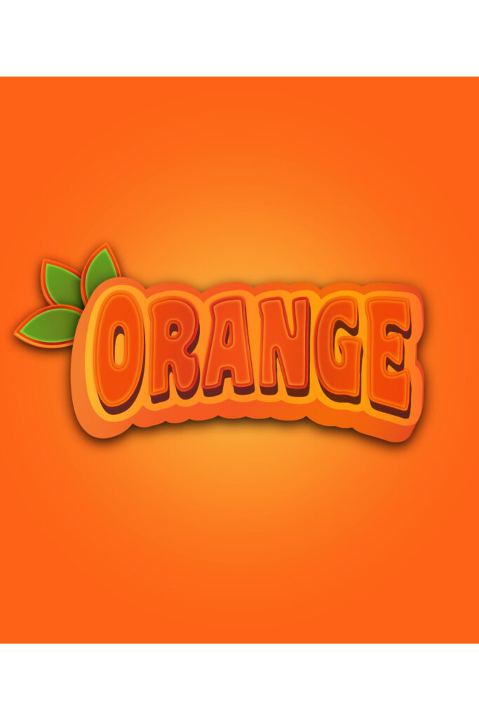 orange 3d editable text effect, orange 3d text effect vectors, orange ...