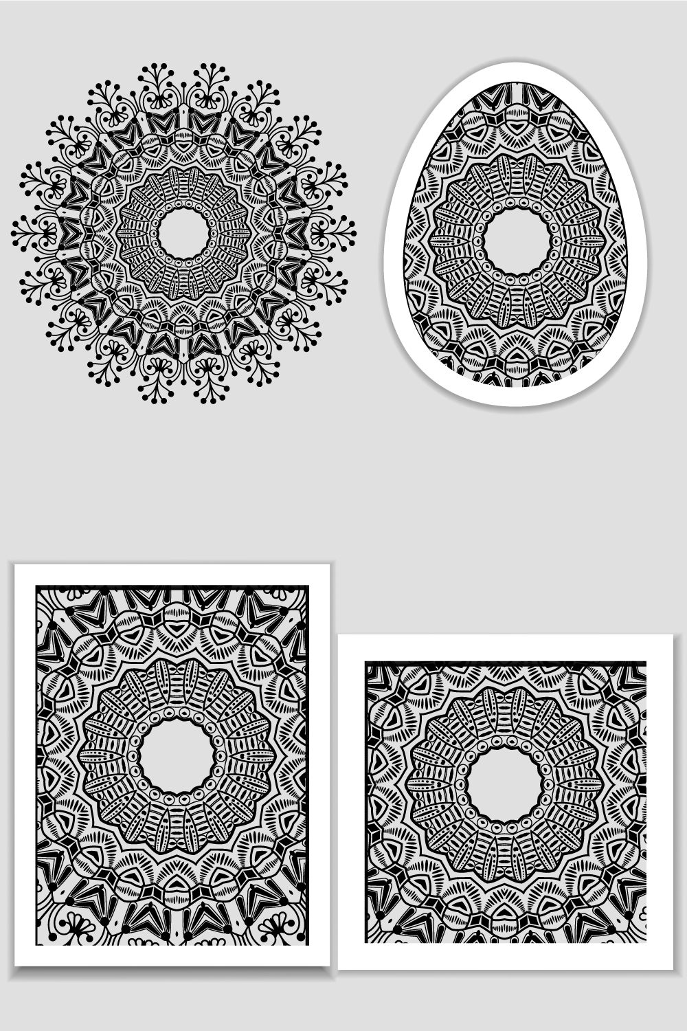 KDP Coloring Pages Bundle Pack | KDP Template Graphic pinterest preview image.