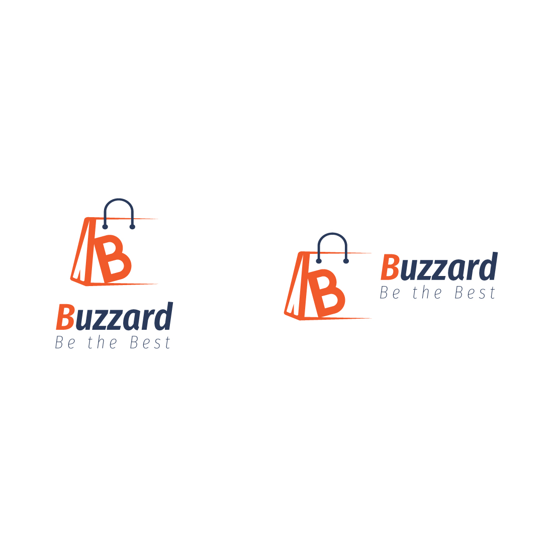 B letter logo design buzzard logo fully editable preview image.