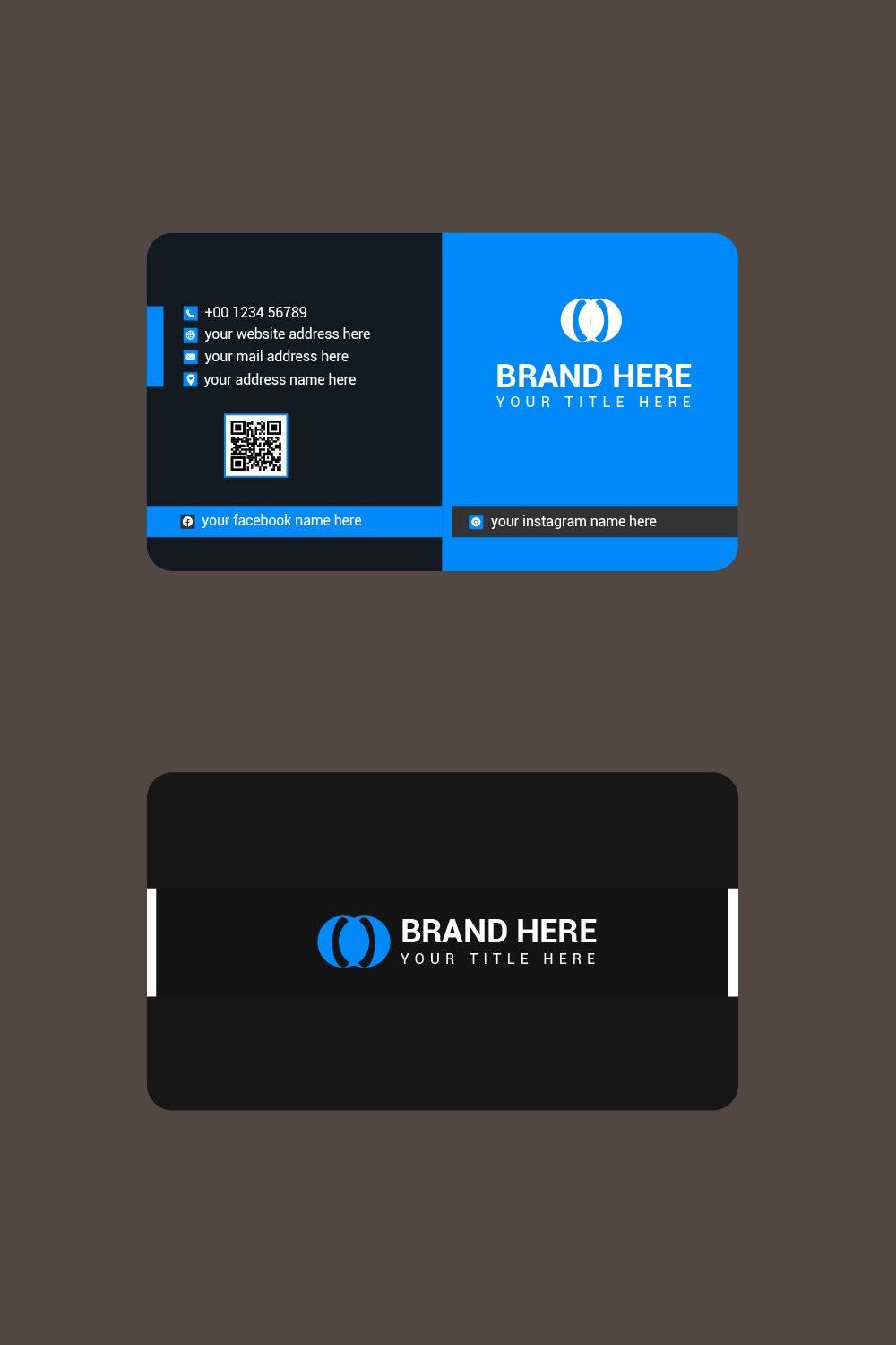 Corporate Business Card pinterest preview image.