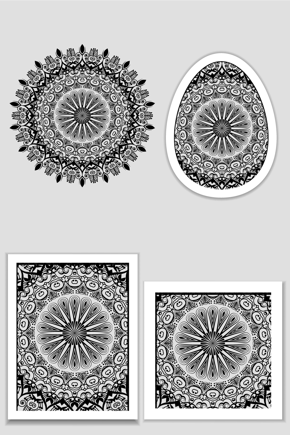 KDP Coloring Pages Bundle Pack | KDP Template Graphic pinterest preview image.