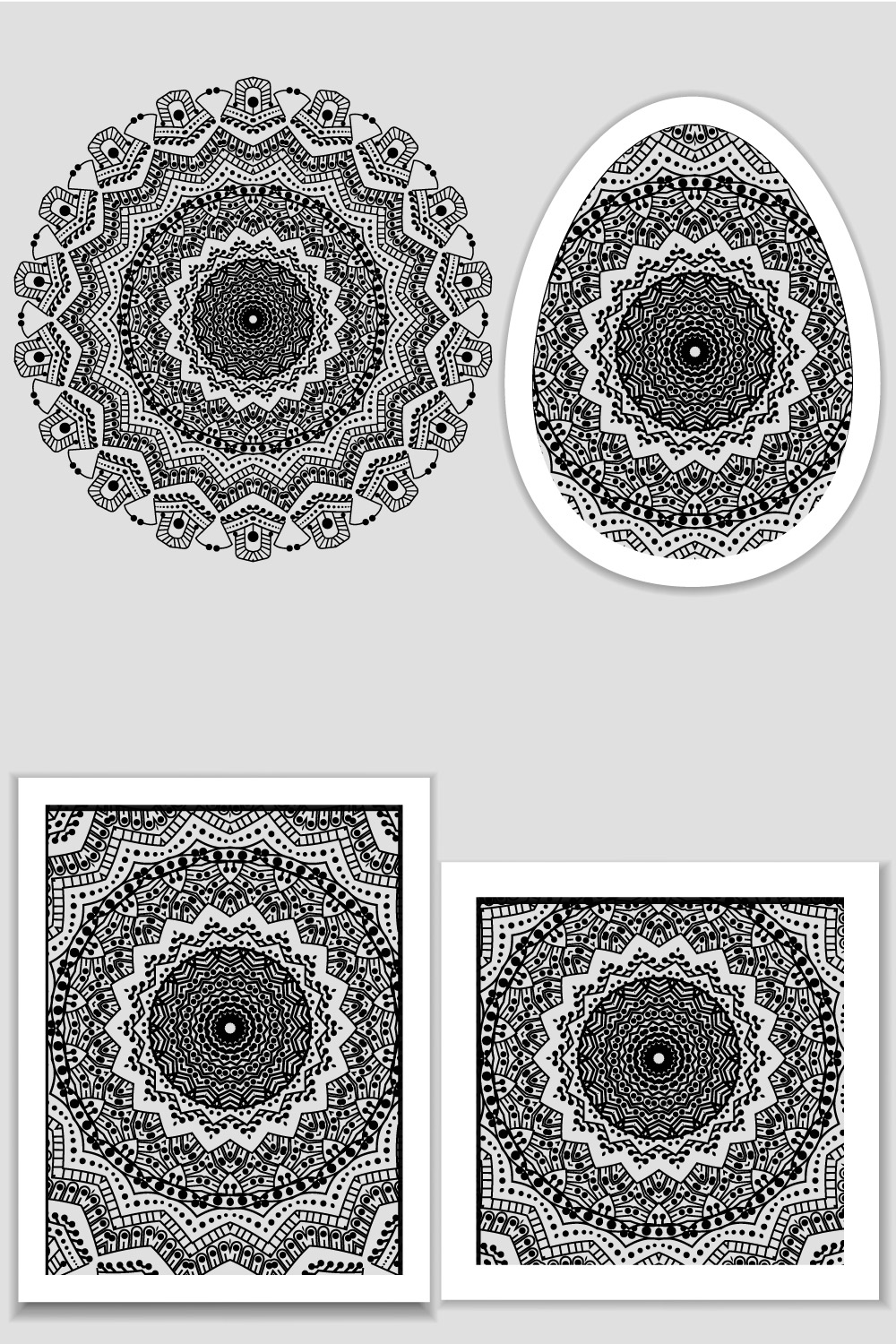 KDP Coloring Pages Bundle Pack | KDP Template Graphic pinterest preview image.