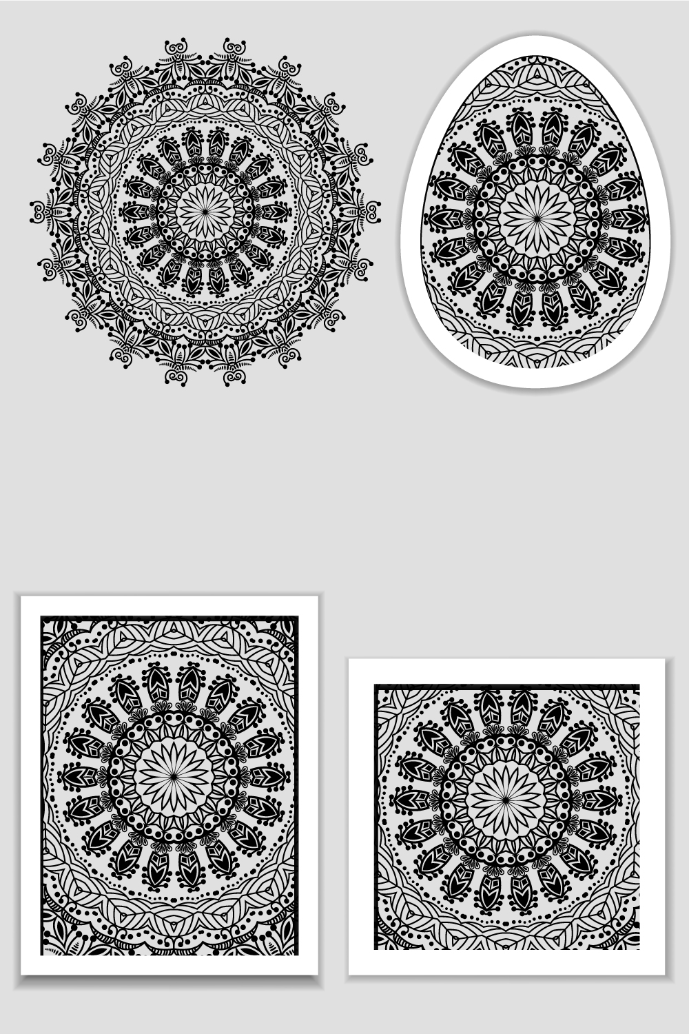 KDP Coloring Pages Bundle Pack | KDP Template Graphic pinterest preview image.