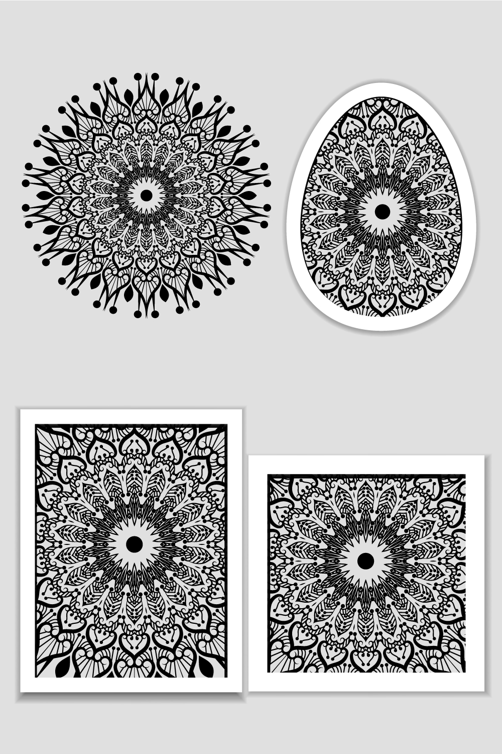 KDP Coloring Pages Bundle Pack | KDP Template Graphic pinterest preview image.