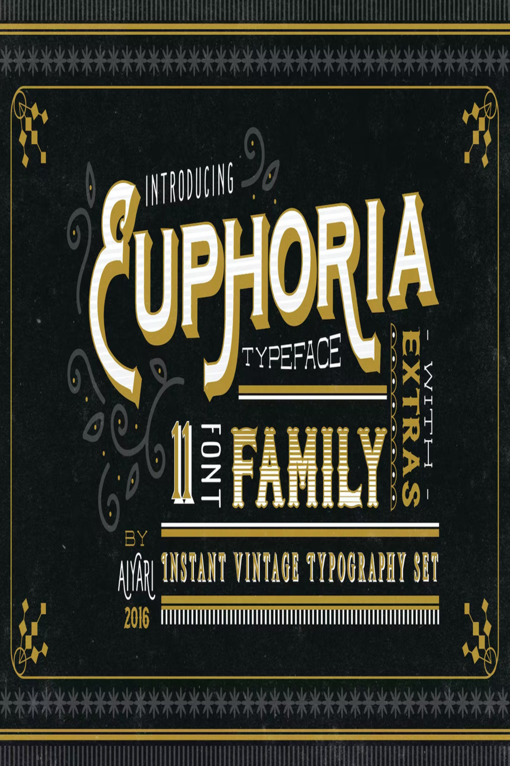 Euphoria Font Family pinterest preview image.