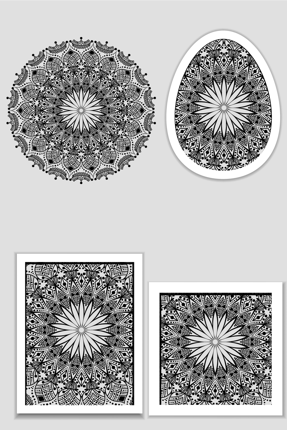 KDP Coloring Pages Bundle Pack | KDP Template Graphic pinterest preview image.