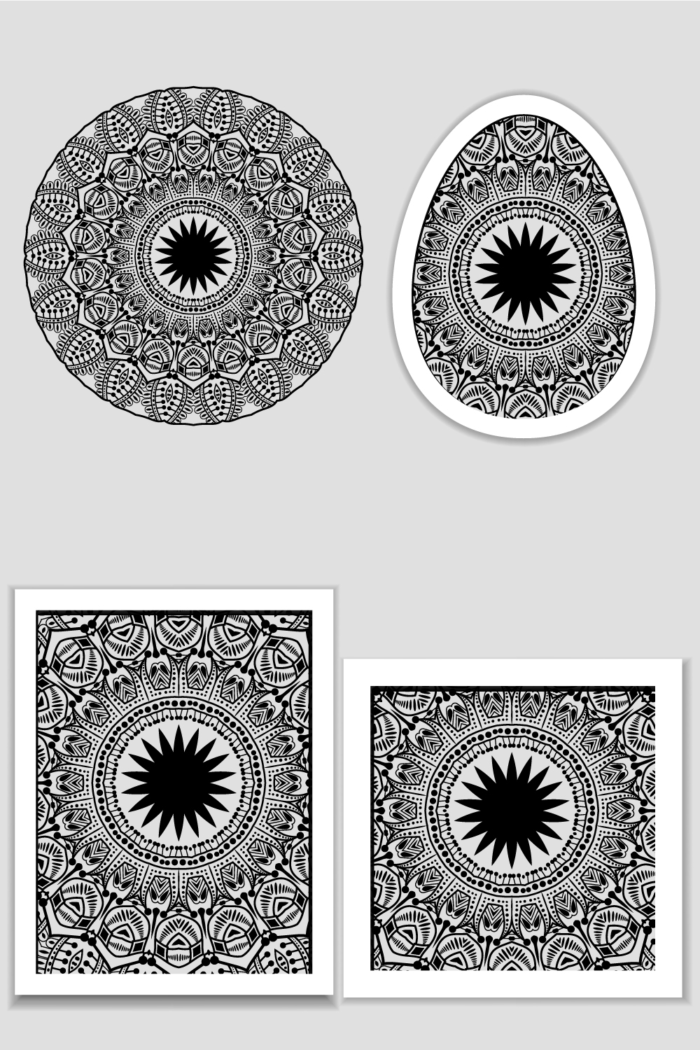 KDP Coloring Pages Bundle Pack | KDP Template Graphic pinterest preview image.