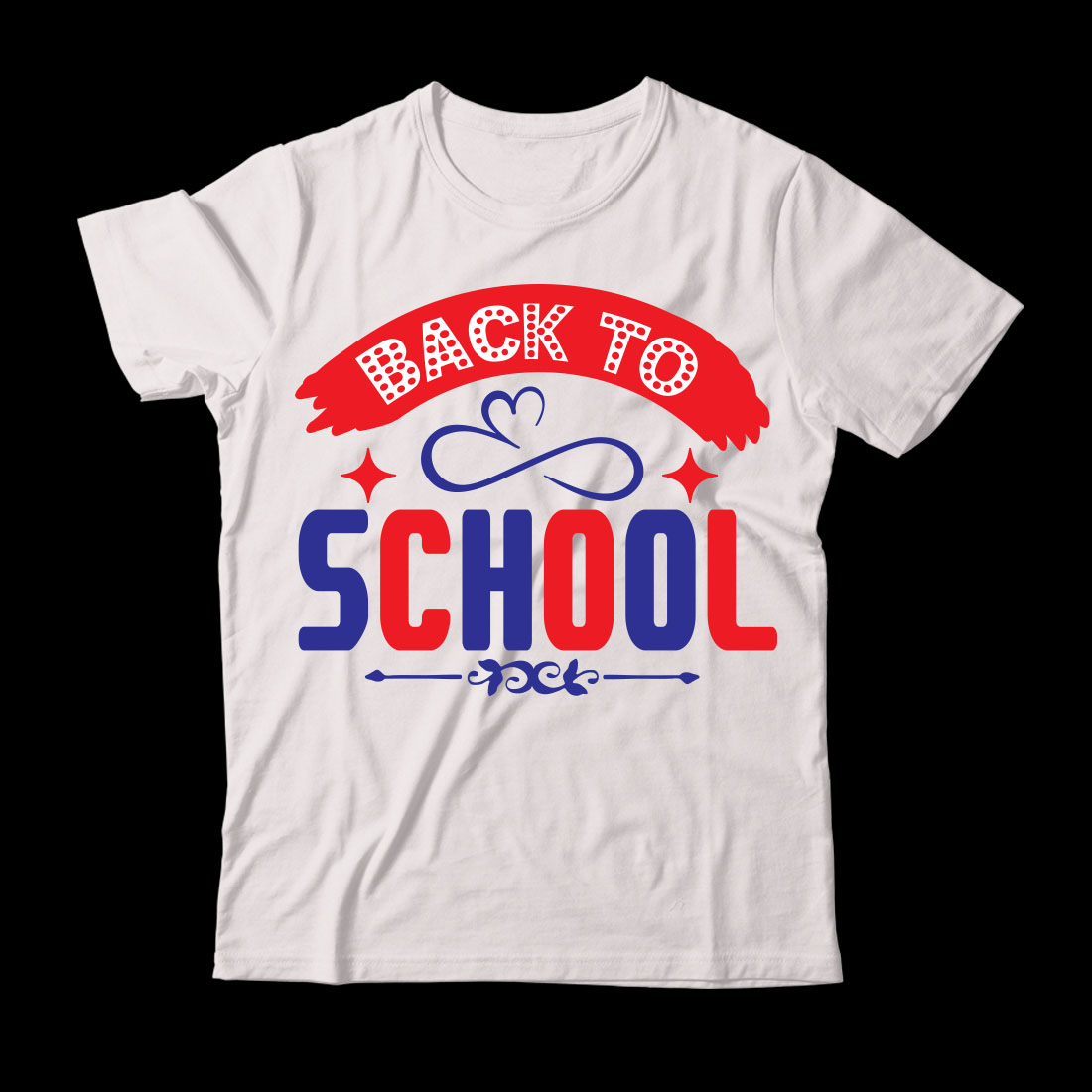 White t - shirt that says back to school.