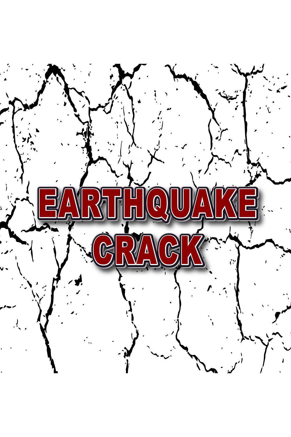 EARTHQUAKE CRACK 3d text effect, earthquake editable text effect, crack effect text, 3d text effect, earthquake banner, , editable text effect, modern ,3D Text Effect Design, pinterest preview image.