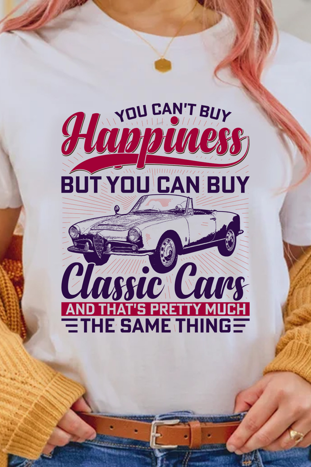 Classic Car T-shirt Designs pinterest preview image.