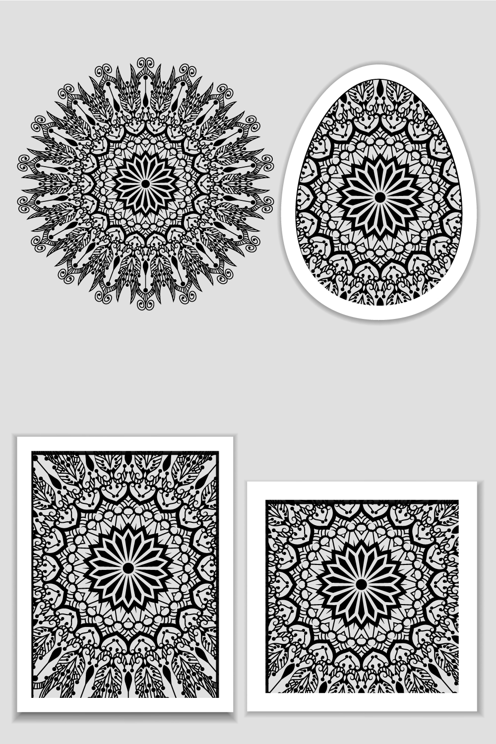 KDP Coloring Pages Bundle Pack | KDP Template Graphic pinterest preview image.