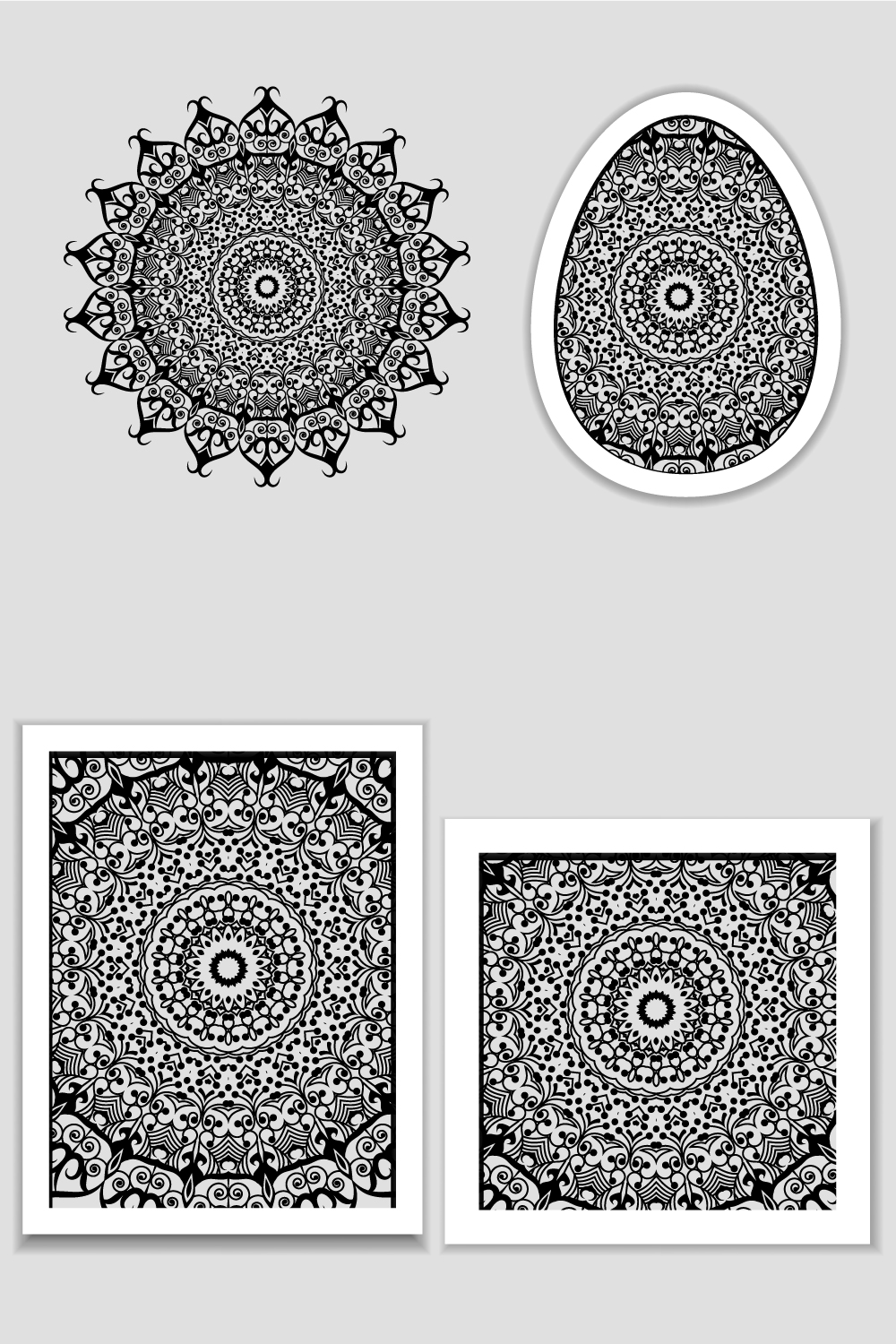 KDP Coloring Pages Bundle Pack | KDP Template Graphic pinterest preview image.