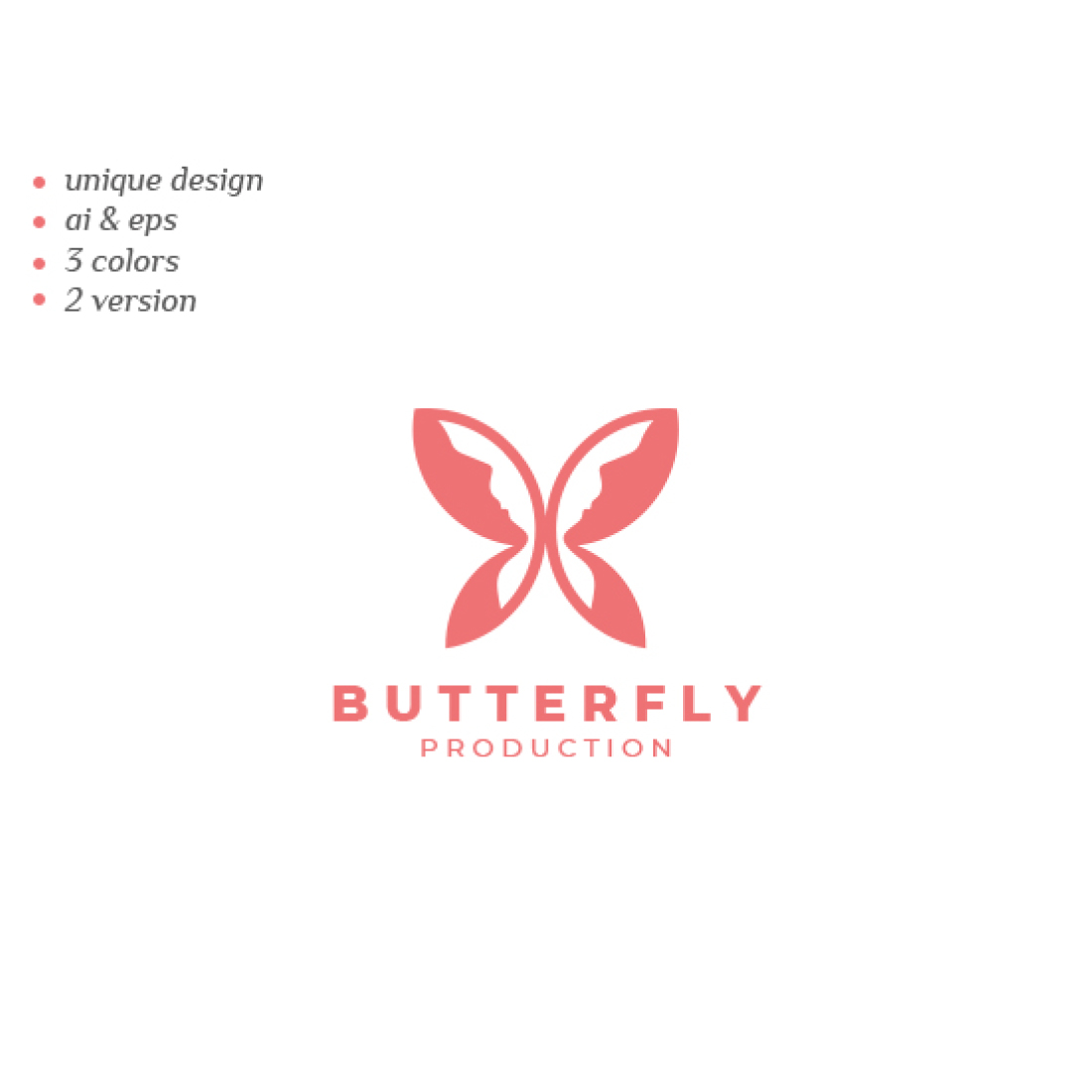 Butterfly Logo Design preview image.