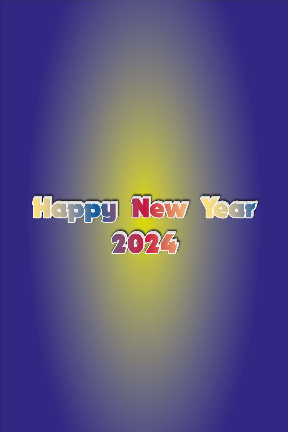 Happy New Year 3d letters, 2024 3d text effect, text effect, 3d text, typography design, editable text effect, modern ,3D Text Effect Design, pinterest preview image.