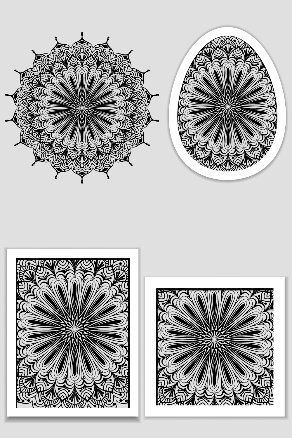 KDP Coloring Pages Bundle Pack | KDP Template Graphic pinterest preview image.