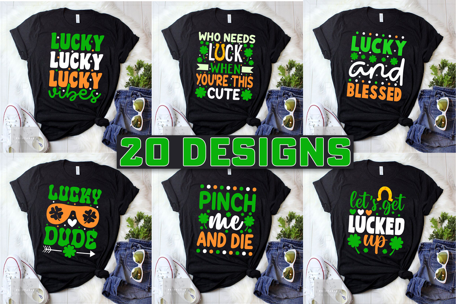 Bunch of shirts that say lucky lucky lucky lucky lucky lucky lucky lucky lucky lucky.