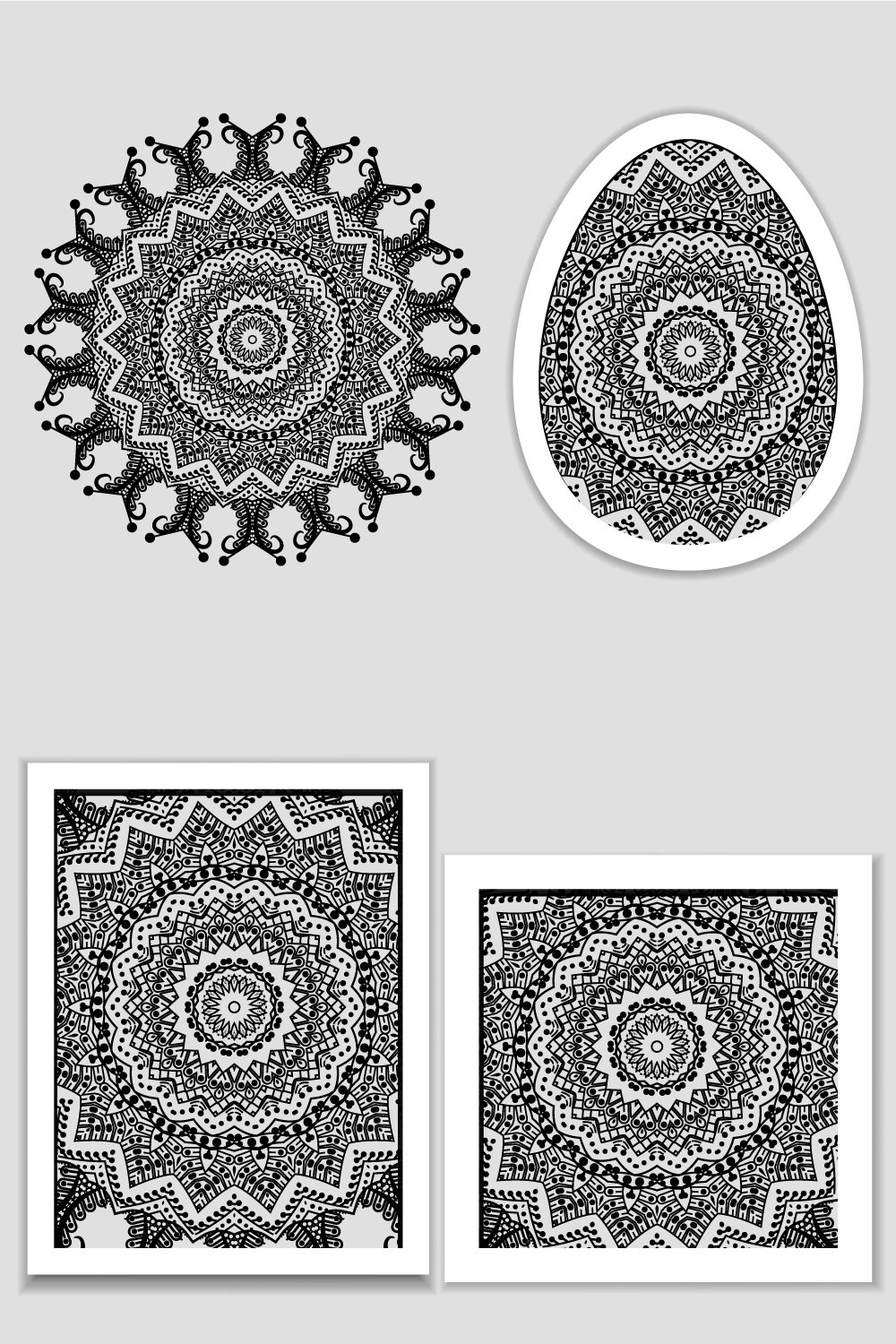 KDP Coloring Pages Bundle Pack | KDP Template Graphic pinterest preview image.