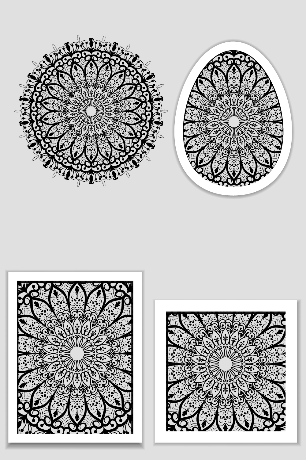 KDP Coloring Pages Bundle Pack | KDP Template Graphic pinterest preview image.