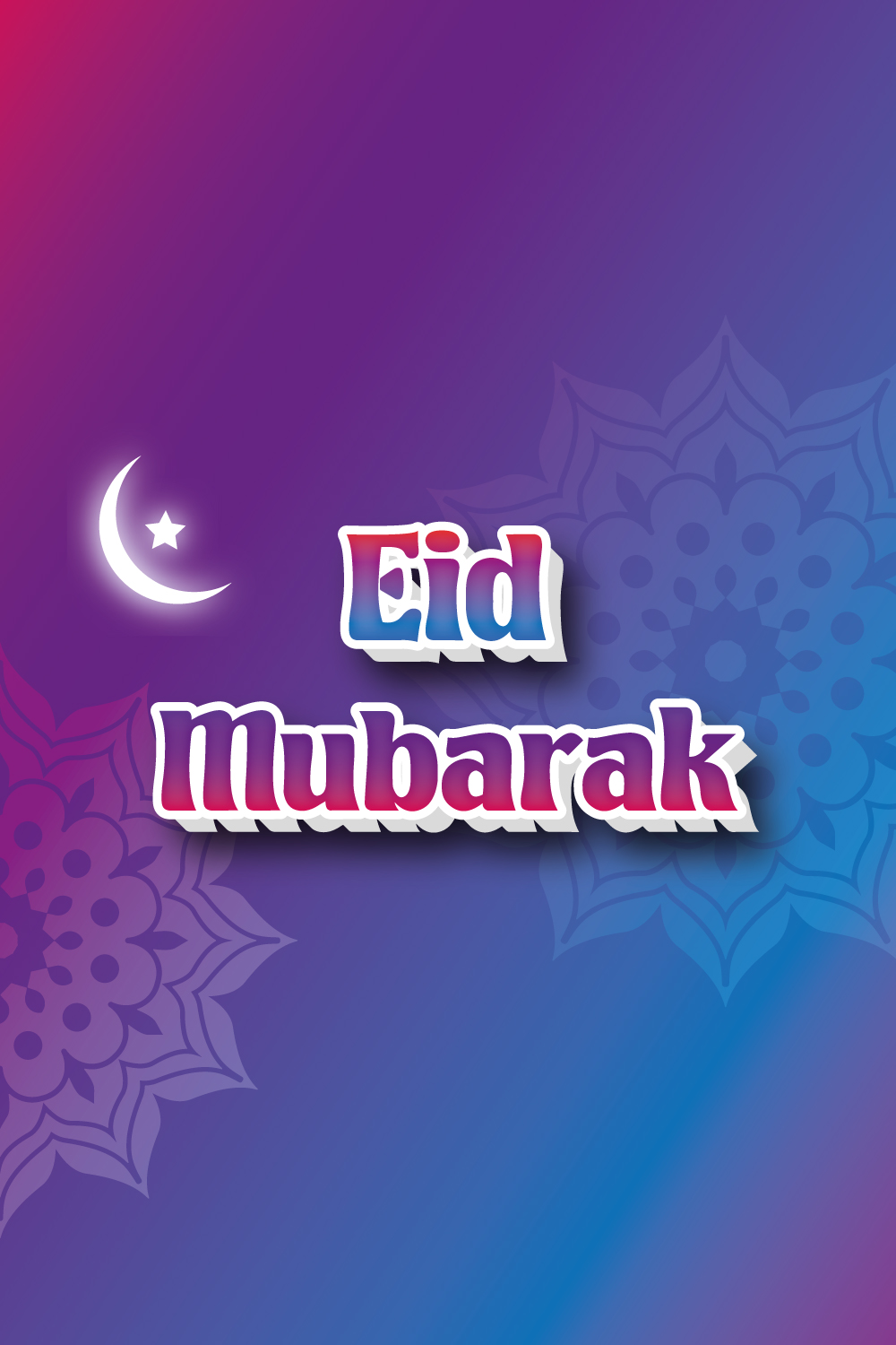 EID MUBARAK 3d letters,eid wishes,ramadanmubarak, ramadan greeting, eid 3d, islamic text, eid pinterest preview image.