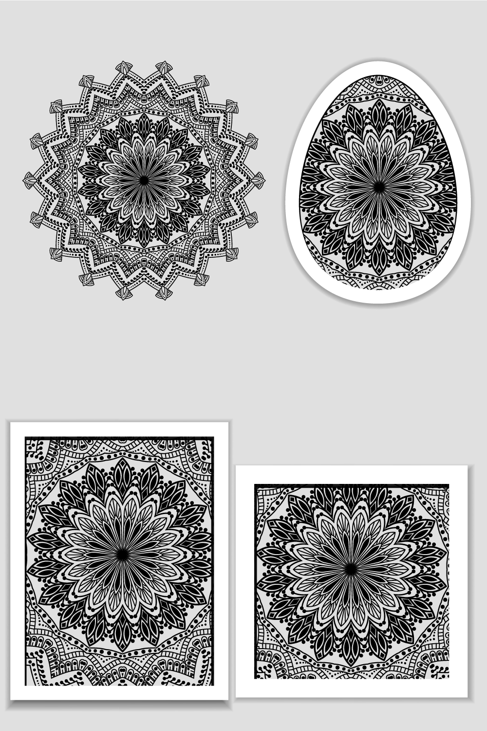 KDP Coloring Pages Bundle Pack | KDP Template Graphic pinterest preview image.