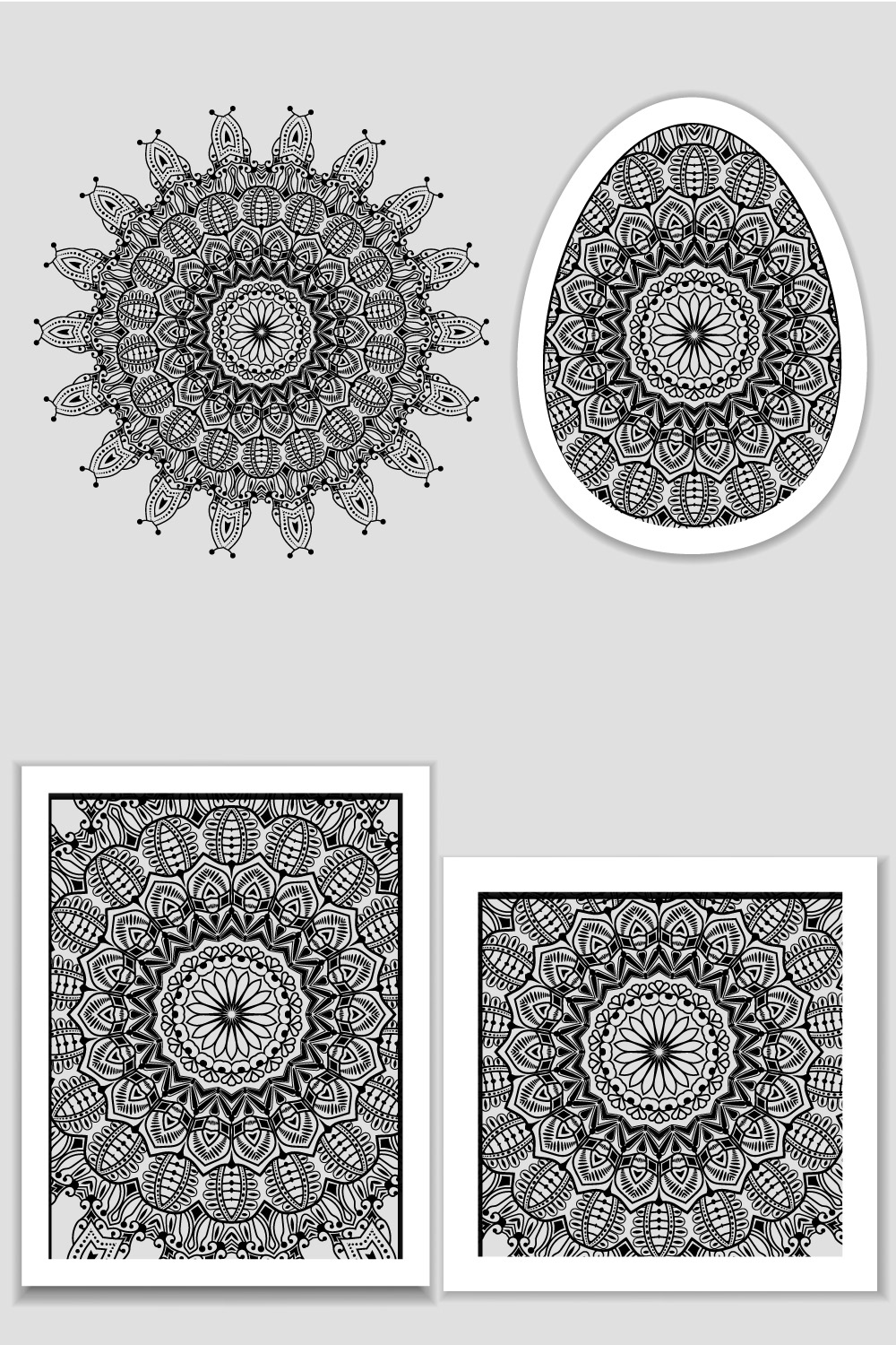 KDP Coloring Pages Bundle Pack | KDP Template Graphic pinterest preview image.