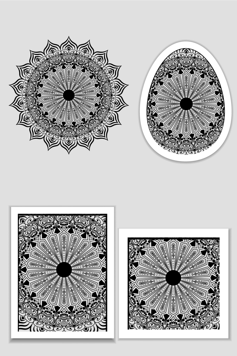 KDP Coloring Pages Bundle Pack | KDP Template Graphic pinterest preview image.