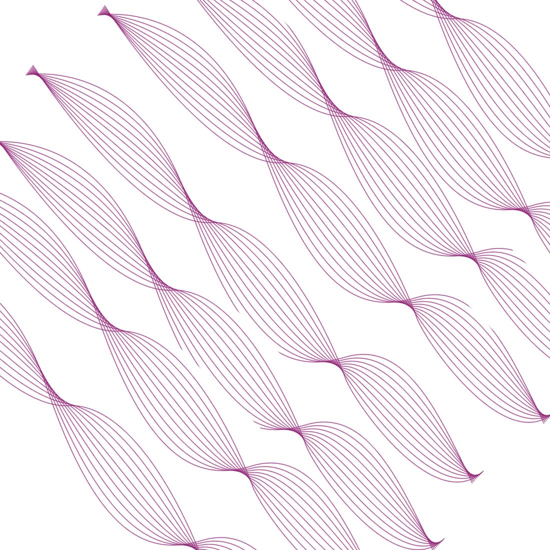 Line of wavy lines on a white background.