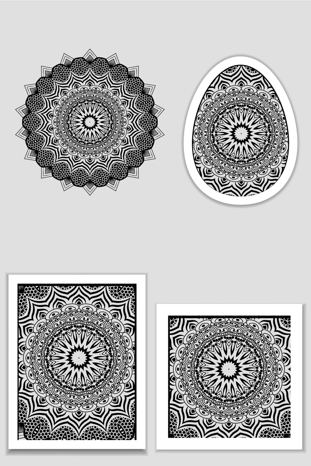 KDP Coloring Pages Bundle Pack | KDP Template Graphic pinterest preview image.