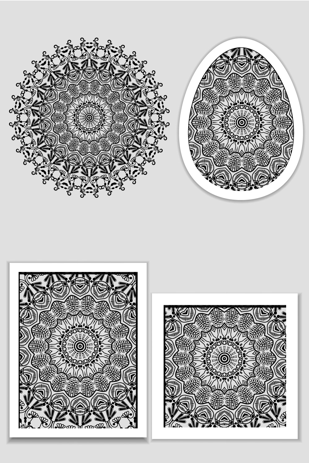 KDP Coloring Pages Bundle Pack | KDP Template Graphic pinterest preview image.