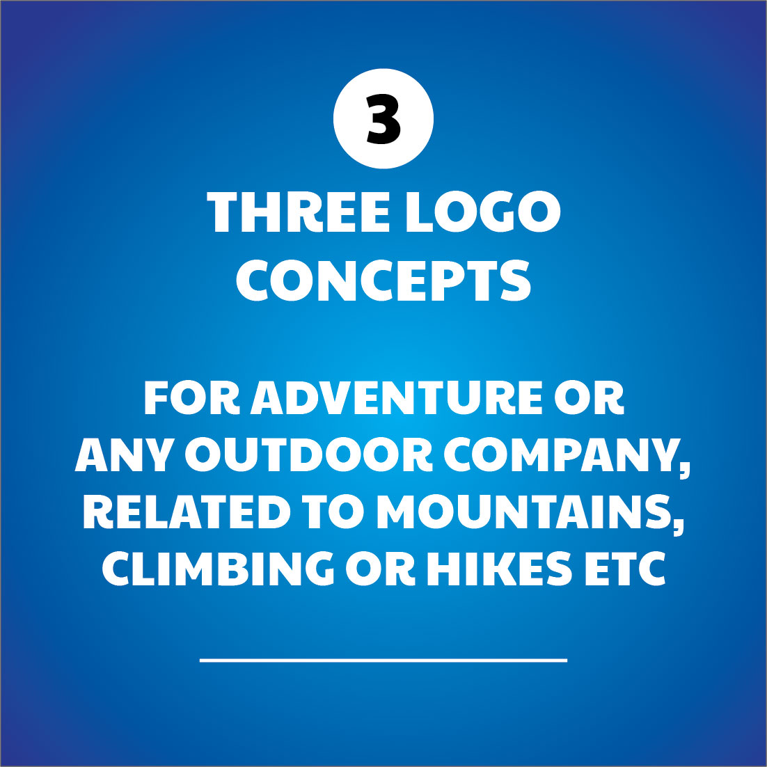 3 logo design concept for any outdoor company in only 8$ preview image.