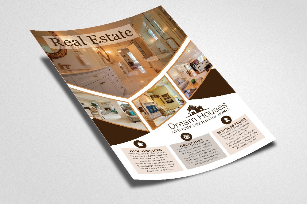 Real Estate Flyer Template preview image.