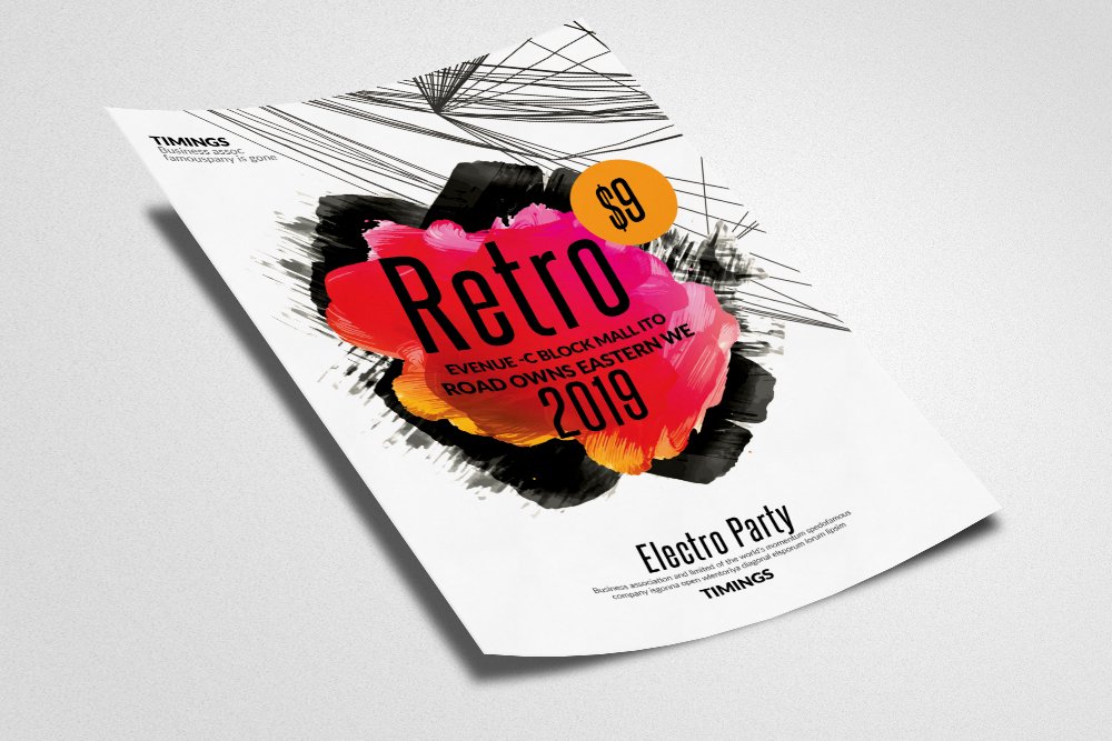 Futuristic Flyer Template preview image.