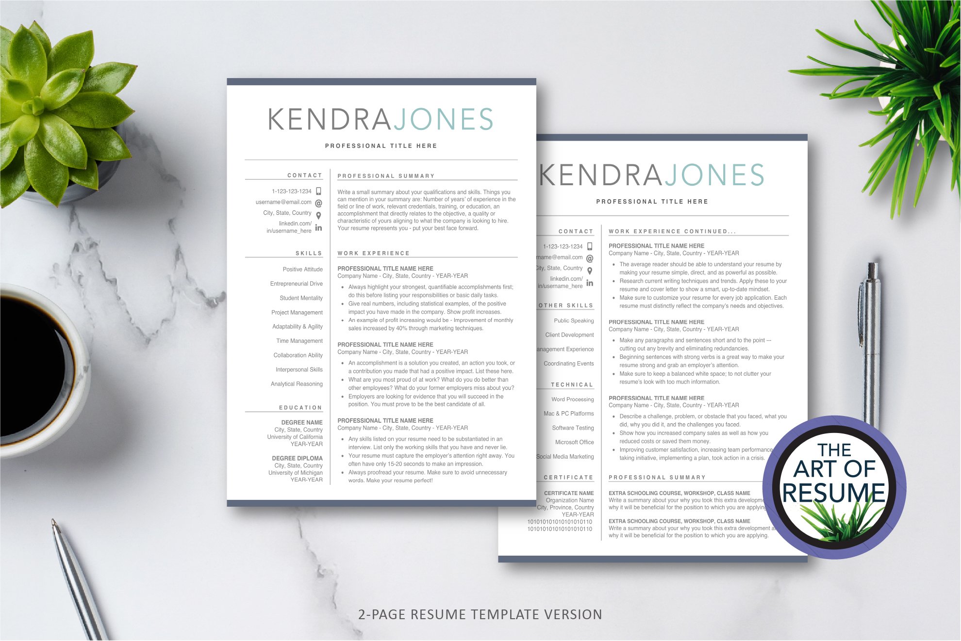 3 two 28529resume template 963