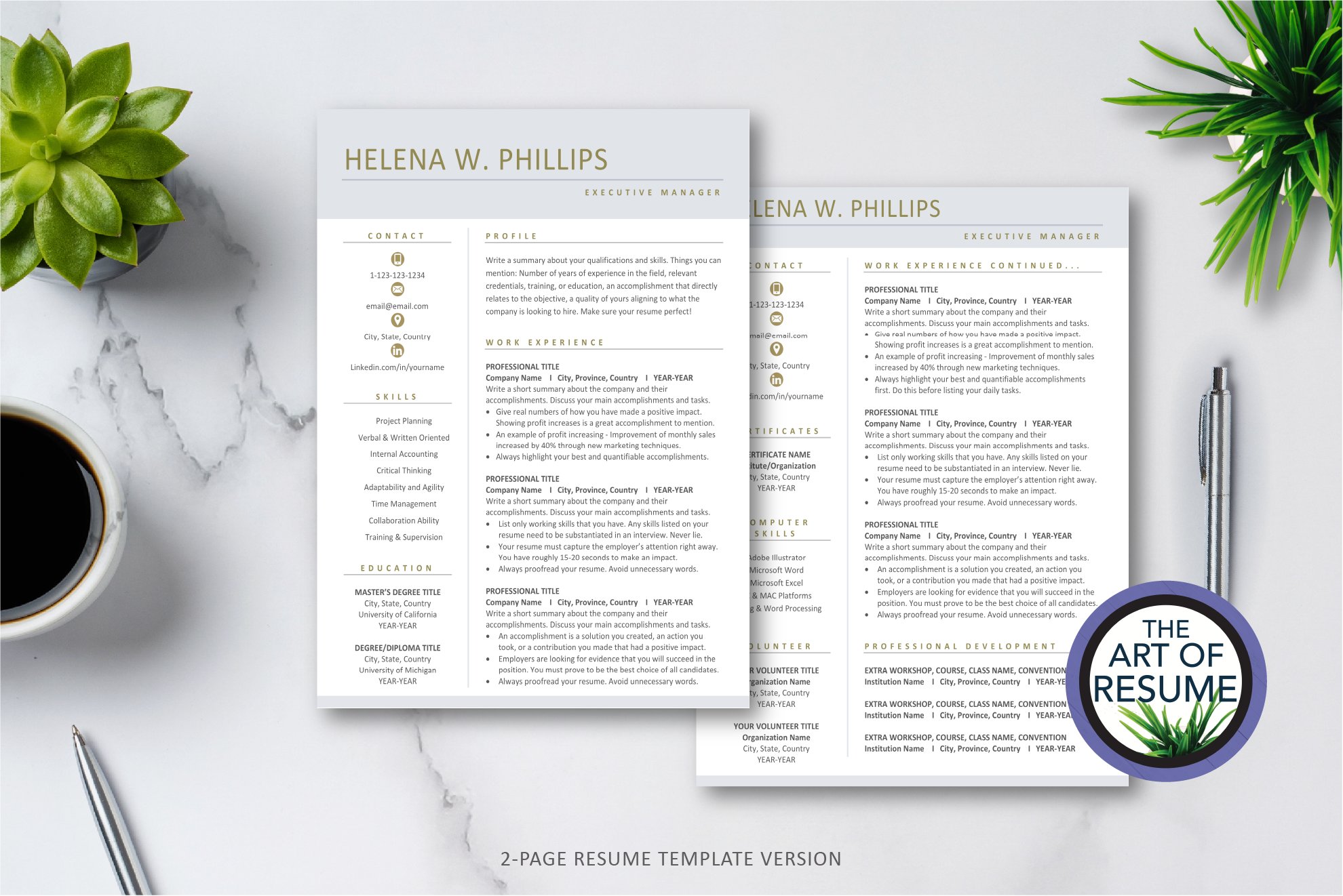 3 two 28829resume template 622