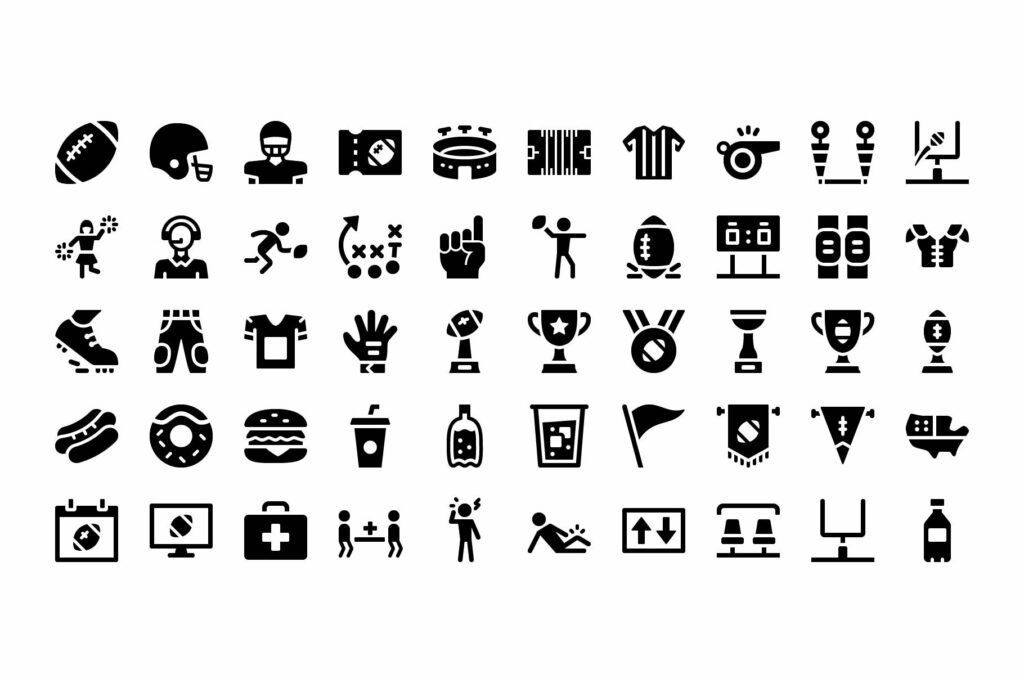 American Football Icons – MasterBundles