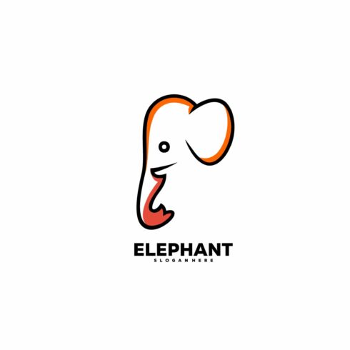 head elephant logo illustration temp cover image.