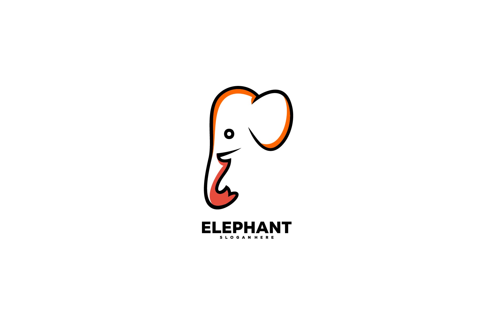 head elephant logo illustration temp cover image.