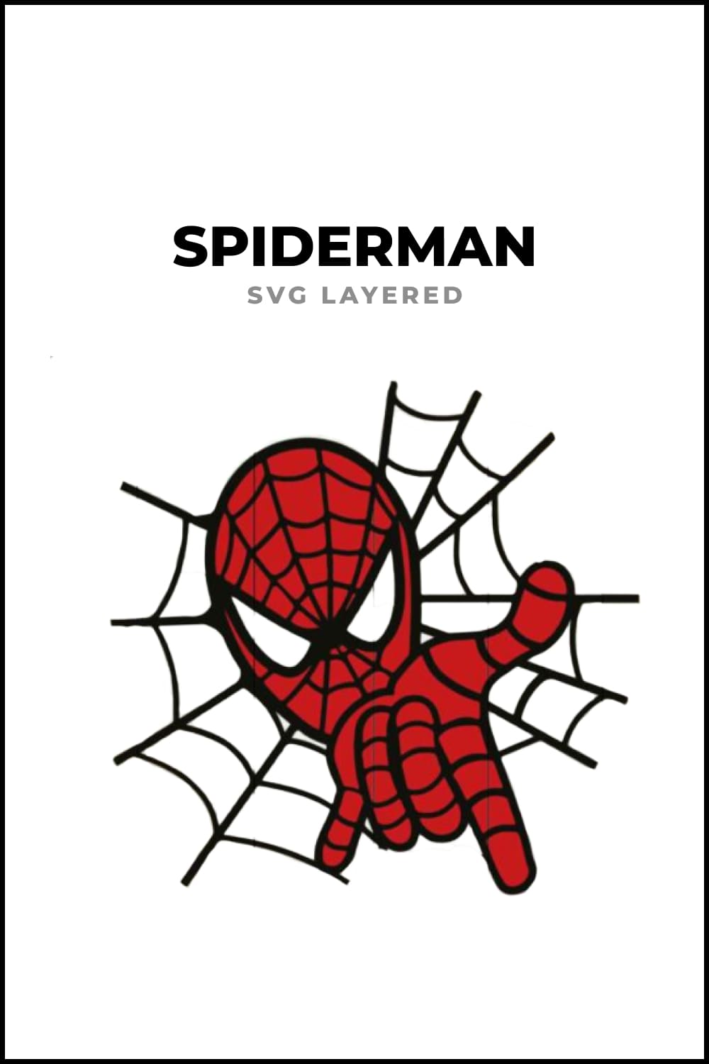 Layered Spiderman With Mask SVG, Digital Download for Circuit and