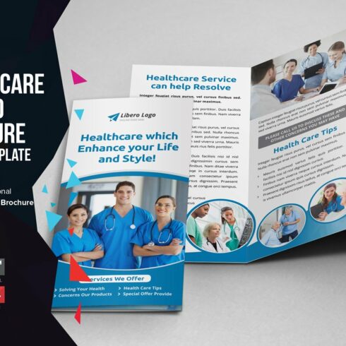 Medical Healthcare Trifold Brochure cover image.