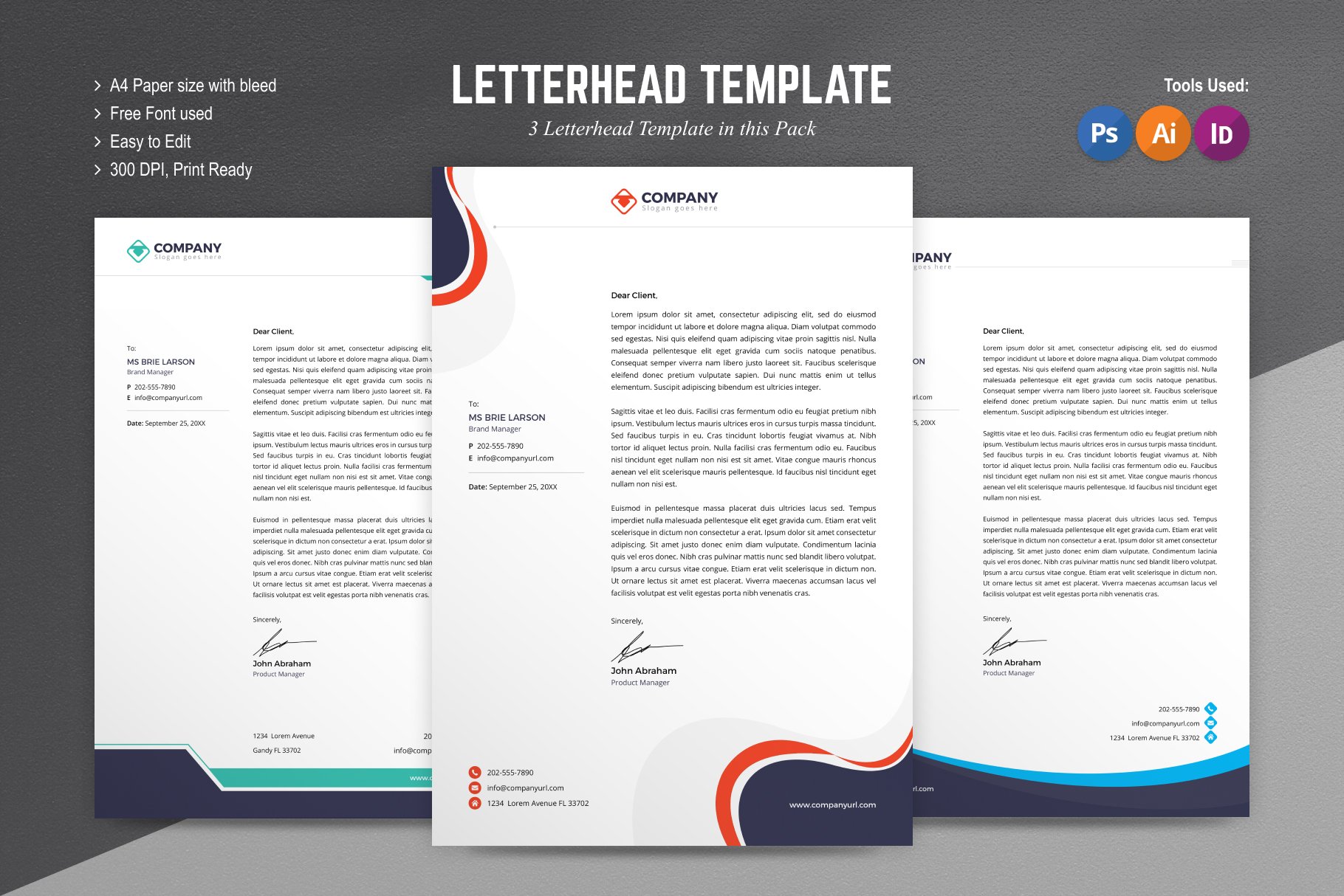 Letterhead Template v1 cover image.