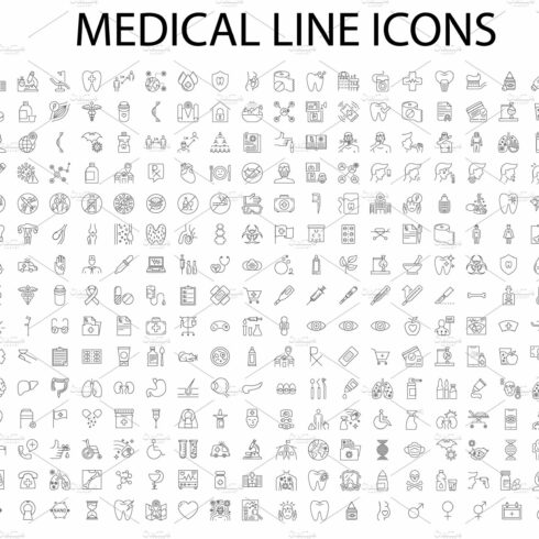 Medical Vector Line Icons Set. cover image.